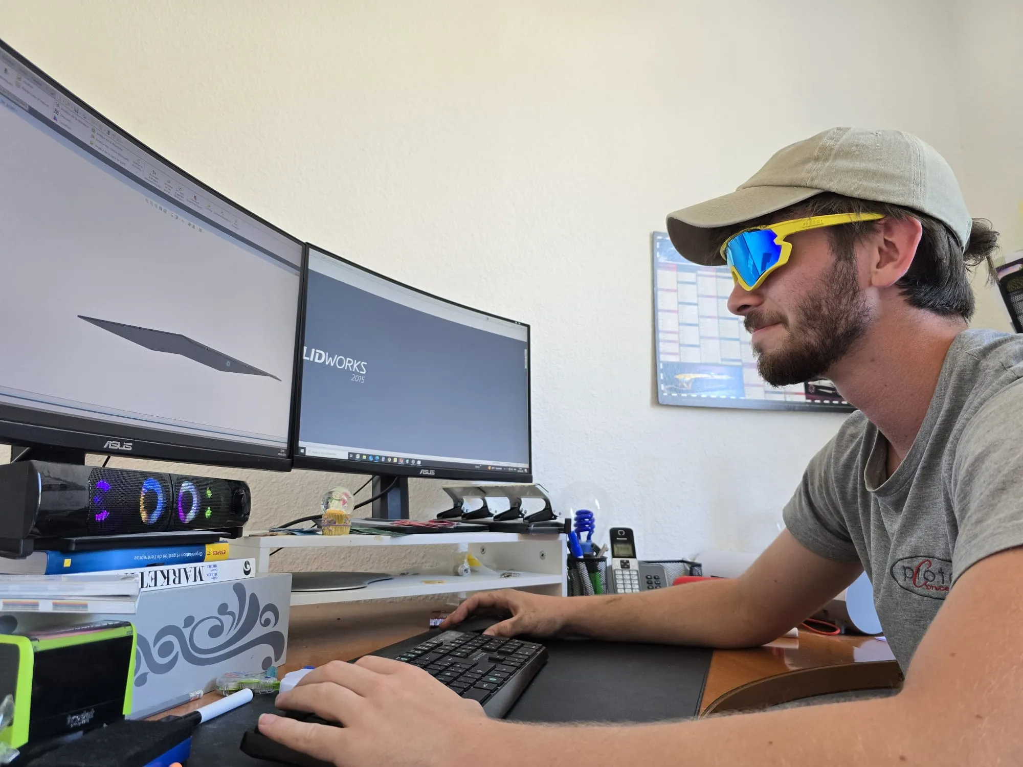 Notre technicien sur Solidworks